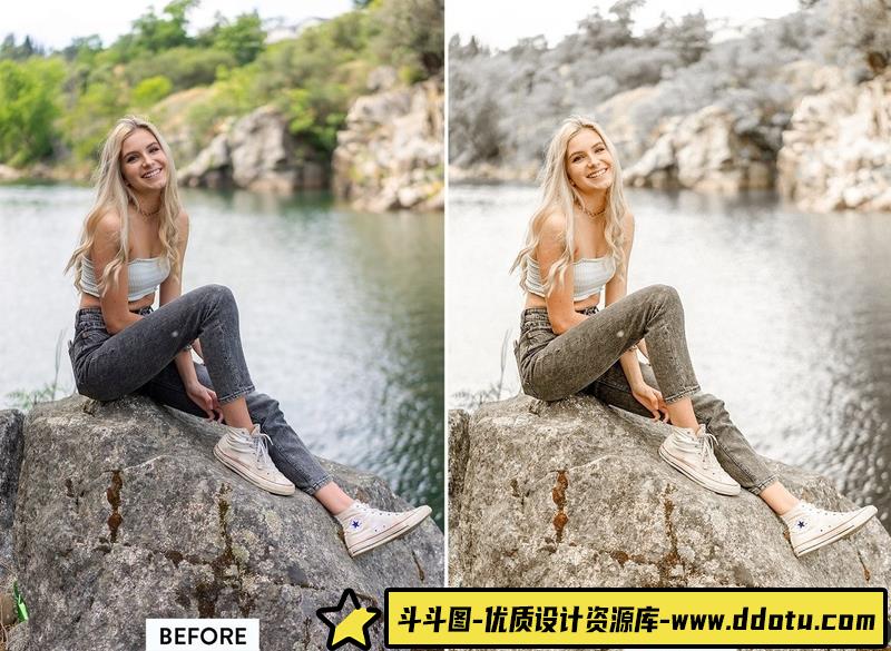 人像LR预设时尚青铜色肤色人像旅拍预设lr预设ps滤镜pr调色lightroom人像lut插件