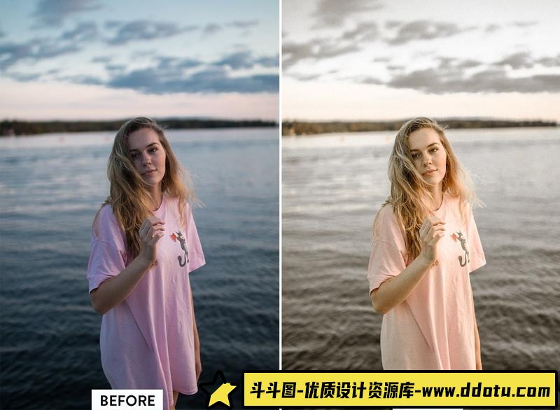 人像LR预设时尚青铜色肤色人像旅拍预设lr预设ps滤镜pr调色lightroom人像lut插件