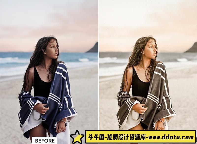 人像LR预设时尚青铜色肤色人像旅拍预设lr预设ps滤镜pr调色lightroom人像lut插件