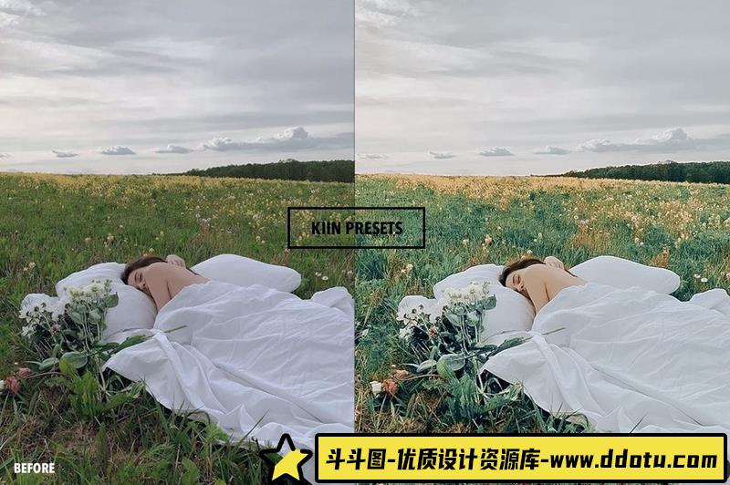 人像LR预设时尚薄荷绿薰衣草丁香色调预设lr预设ps滤镜pr调色lightroom人像lut插件