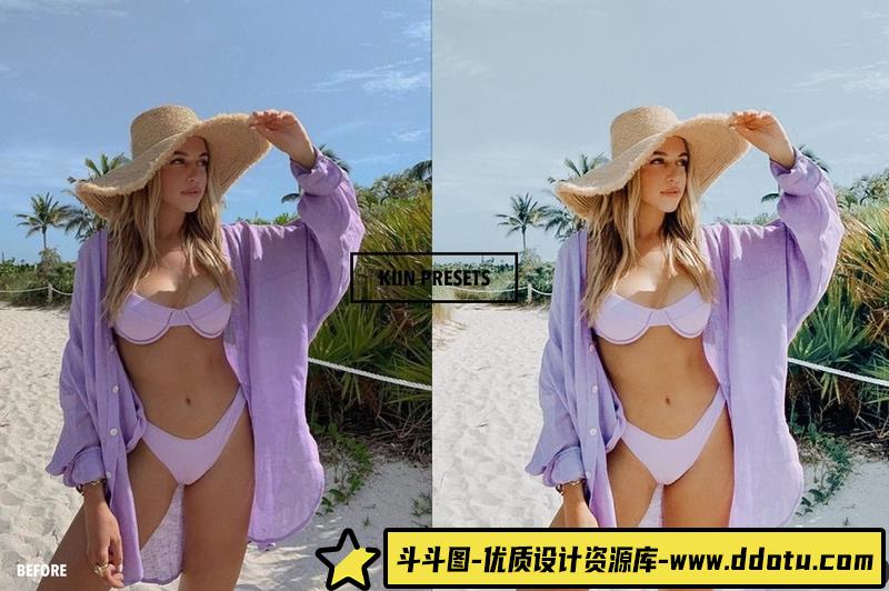 人像LR预设时尚薄荷绿薰衣草丁香色调预设lr预设ps滤镜pr调色lightroom人像lut插件