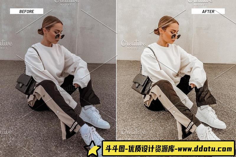 人像LR预设时尚博主胶片人像摄影后期调色预设lr预设ps滤镜pr调色lightroom人像lut插件