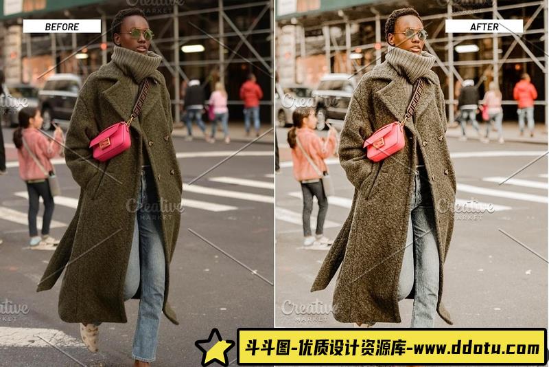 人像LR预设时尚博主胶片人像摄影后期调色预设lr预设ps滤镜pr调色lightroom人像lut插件