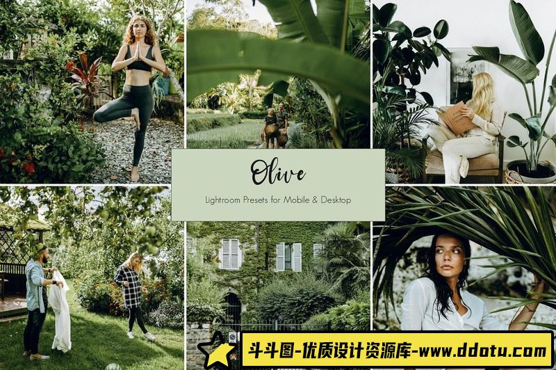 人像LR预设时尚人像旅行摄影橄榄绿色调预设lr预设ps滤镜pr调色lightroom人像lut插件-斗斗图
