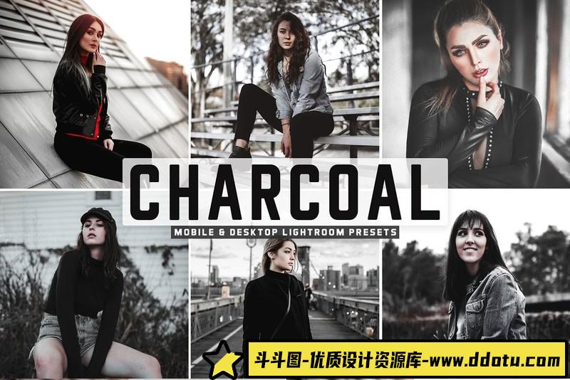 人像LR预设时尚人像中性灰色调预设lr预设ps滤镜pr调色lightroom人像lut插件-斗斗图