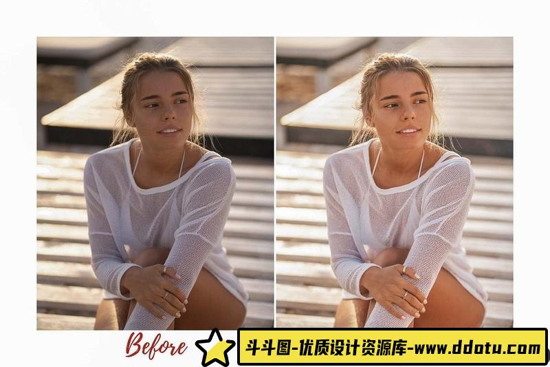 人像LR预设夏季海滩充满活力旅拍人像手机版修图预设lr预设ps滤镜pr调色lightroom人像lut插件