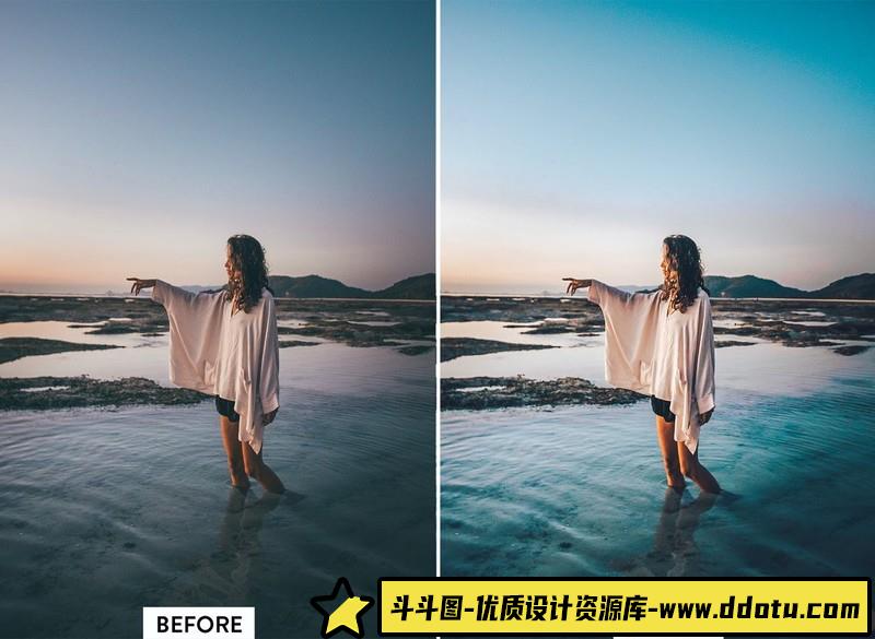 人像LR预设夏季人像写真清新通透胶片预设lr预设ps滤镜pr调色lightroom人像lut插件