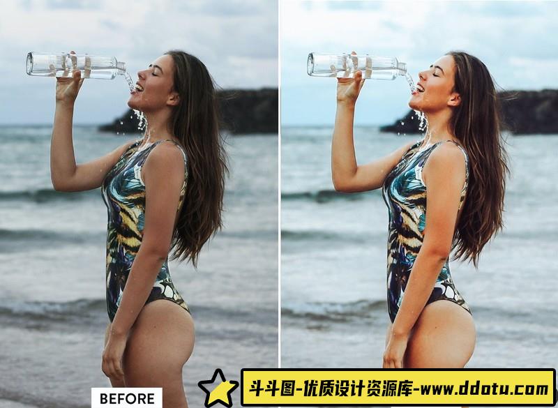 人像LR预设夏季人像写真清新通透胶片预设lr预设ps滤镜pr调色lightroom人像lut插件