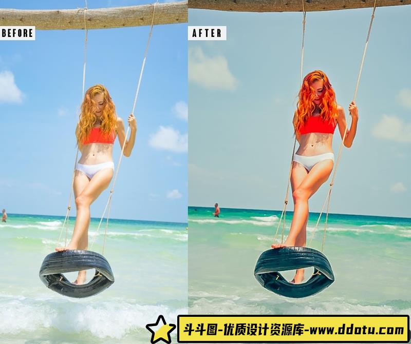 人像LR预设夏季色调旅拍人像后期调色预设lr预设ps滤镜pr调色lightroom人像lut插件