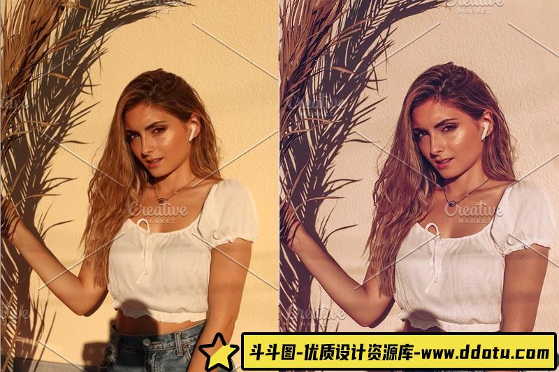 人像LR预设夏季时尚人像预设lr预设ps滤镜pr调色lightroom人像lut插件