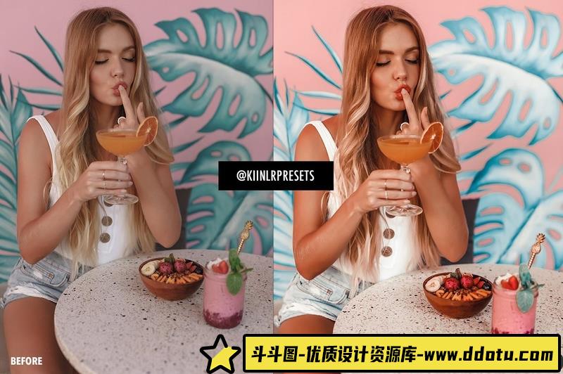 人像LR预设夏日沙滩旅拍人像莫兰迪预设与滤镜lr预设ps滤镜pr调色lightroom人像lut插件