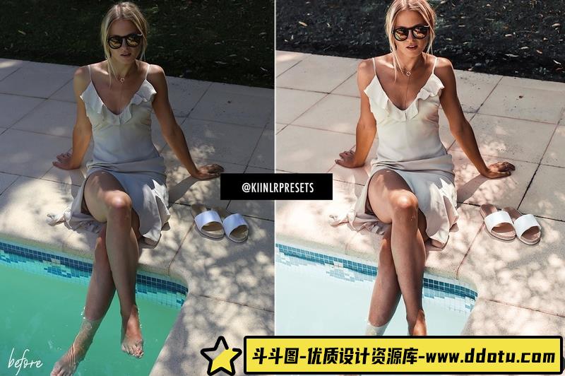 人像LR预设夏日沙滩旅拍人像莫兰迪预设与滤镜lr预设ps滤镜pr调色lightroom人像lut插件