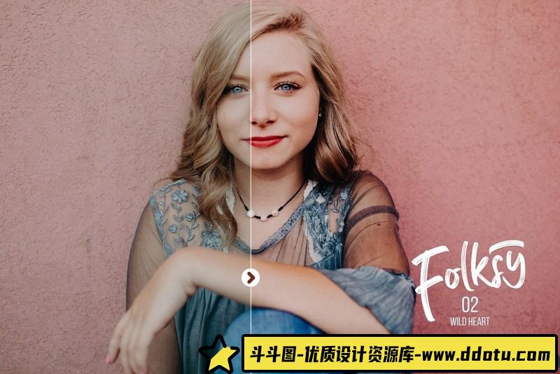 人像LR预设乡村生活方式肖像预设lr预设ps滤镜pr调色lightroom人像lut插件