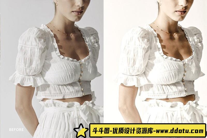 人像LR预设香草奶油风格预设lr预设ps滤镜pr调色lightroom人像lut插件