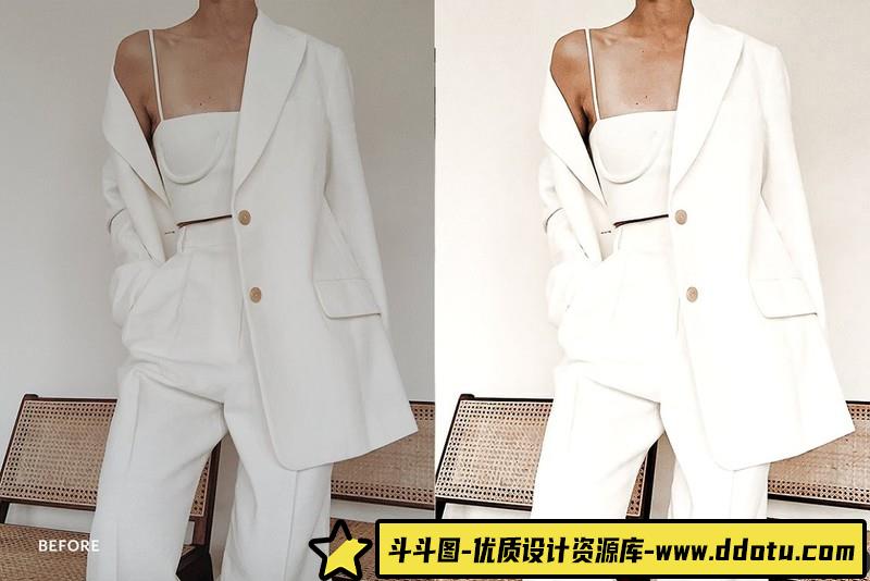 人像LR预设香草奶油风格预设lr预设ps滤镜pr调色lightroom人像lut插件