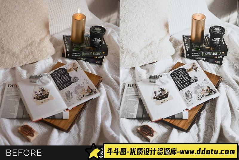 人像LR预设中性灰白色调居家人像产品摄影预设lr预设ps滤镜pr调色lightroom人像lut插件