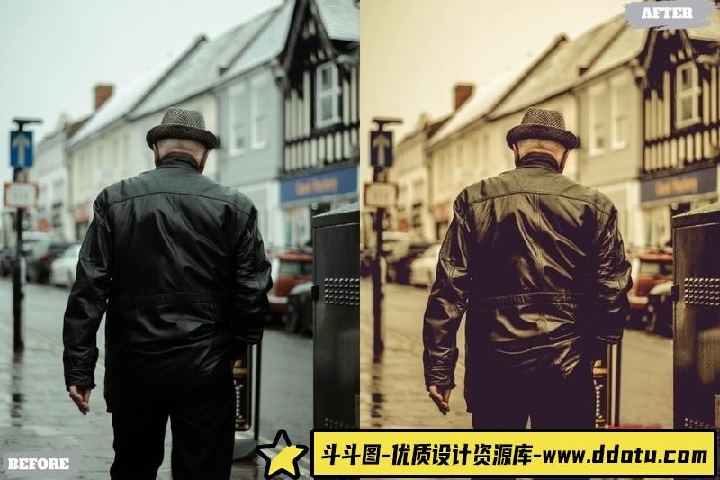 [风光LR预设]城市街道复古电影胶片Lightroom预设CinematicLightroomPresets-斗斗图