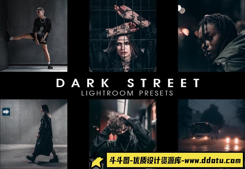 [风光LR预设]夜景街拍黑暗电影质感色调Lightroom预设-斗斗图