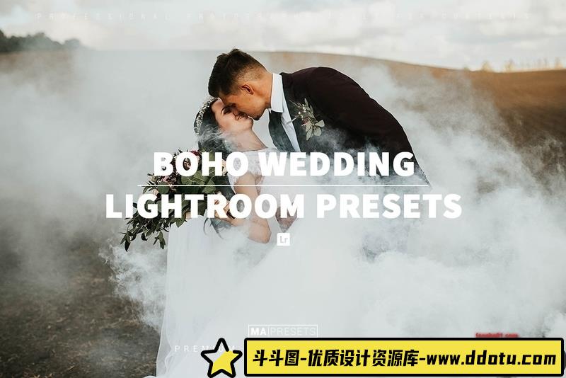 [婚礼LR预设]波西米亚浪漫婚礼LR预设BOHOWEDDINGMobile&DesktopLightroomPresets-斗斗图