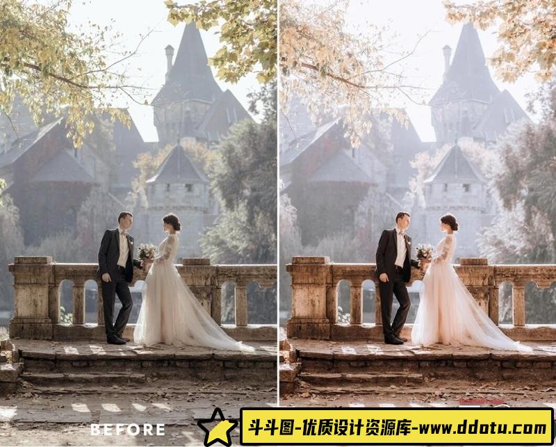 [婚礼LR预设]TheLutbay-明亮通透皇家风格婚礼人像LR预设和Vlog视频后期调色LUT预设