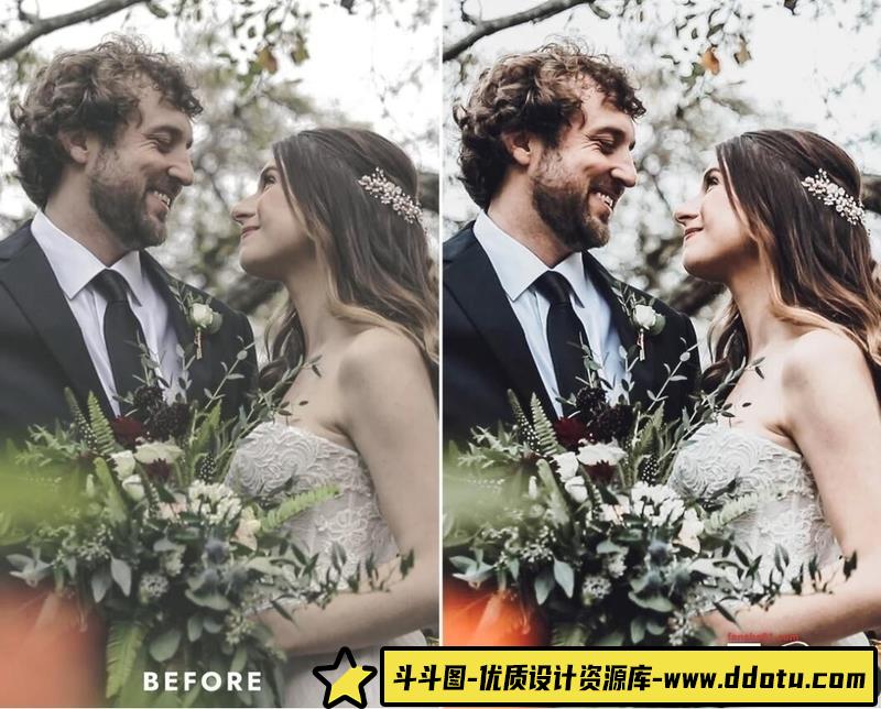 [婚礼LR预设]TheLutbay-盛大的电影婚礼人像LR预设和婚礼视频后期调色LUT预设