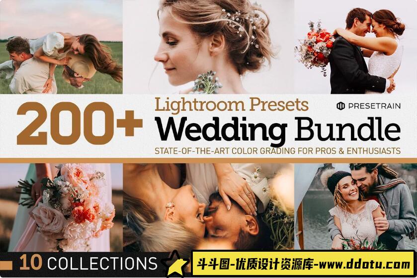 [婚礼LR预设]200+高级婚礼Lightroom预设及APP预设合集 200+ Wedding Presets Bundle 2021-斗斗图
