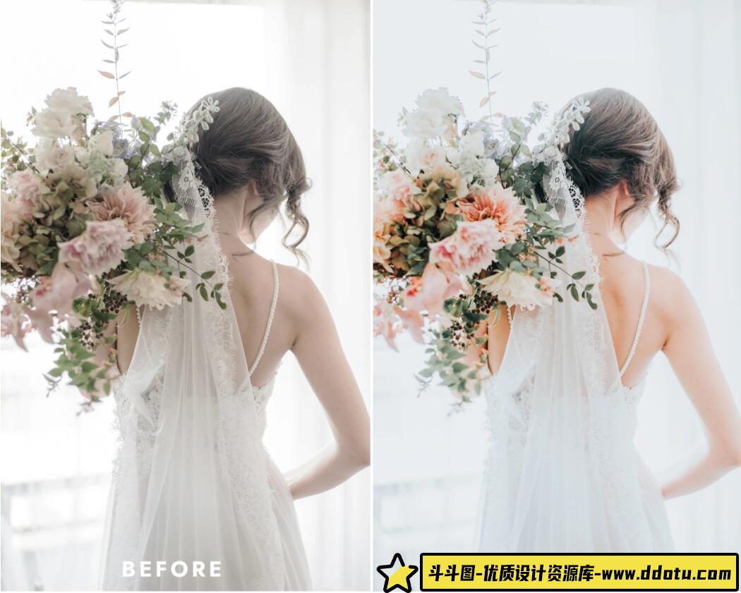 [婚礼LR预设]TheLutbay-INS风明亮电影婚礼人像LR预设和婚礼视频后期调色LUT预设