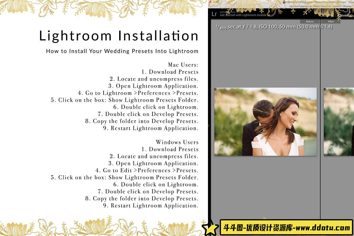 [婚礼LR预设]通透明亮电影胶片婚礼LR预设 Luminous Film Tones Wedding Presets