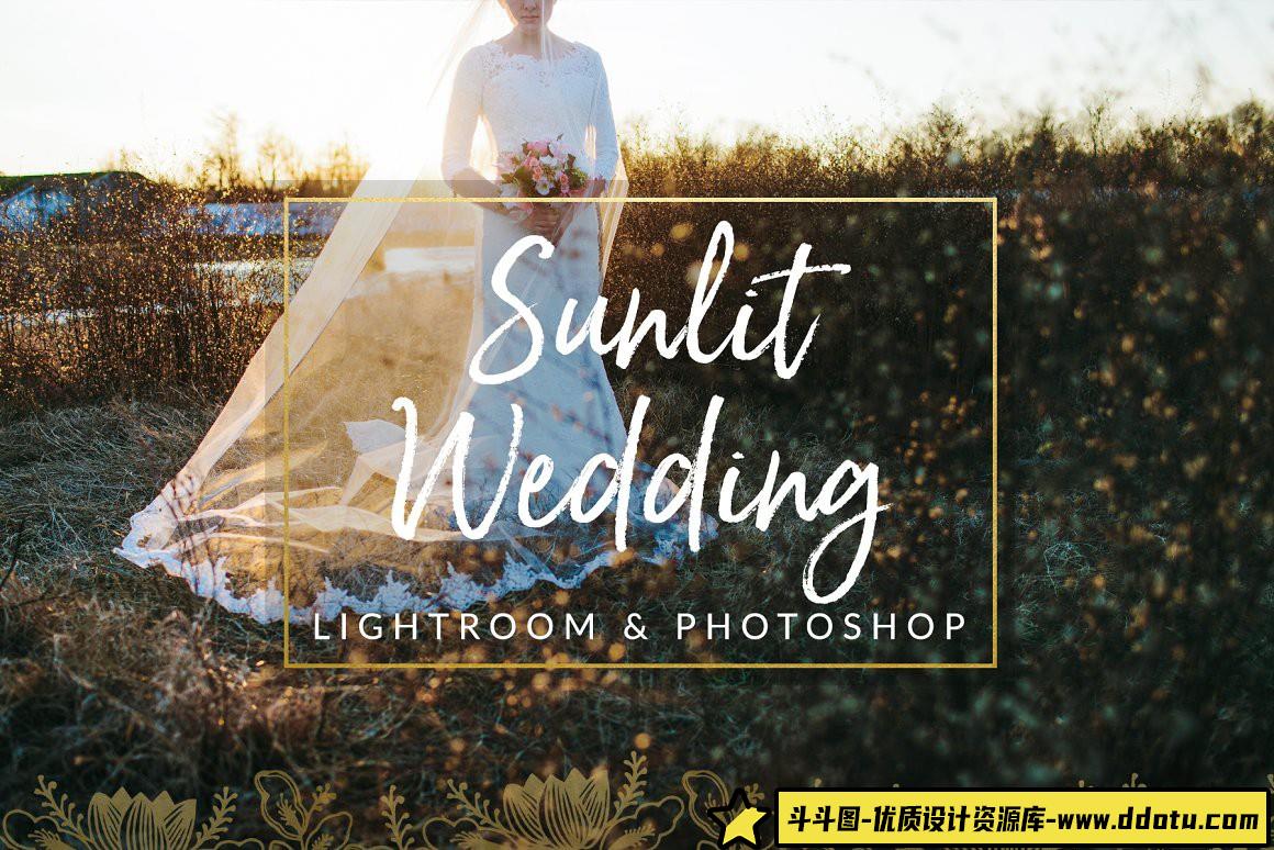 [婚礼LR预设]阳光下的婚礼Lightroom预设与Photoshop (xmp)预设 Sunlit Wedding Presets-斗斗图