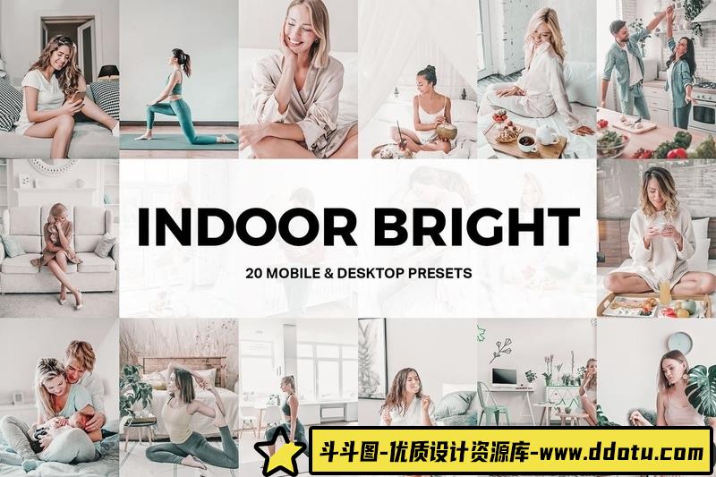 [胶片LR预设]清新明亮胶片风格Lightroom预设及视频电影Vlog后期调色LUT预设-斗斗图