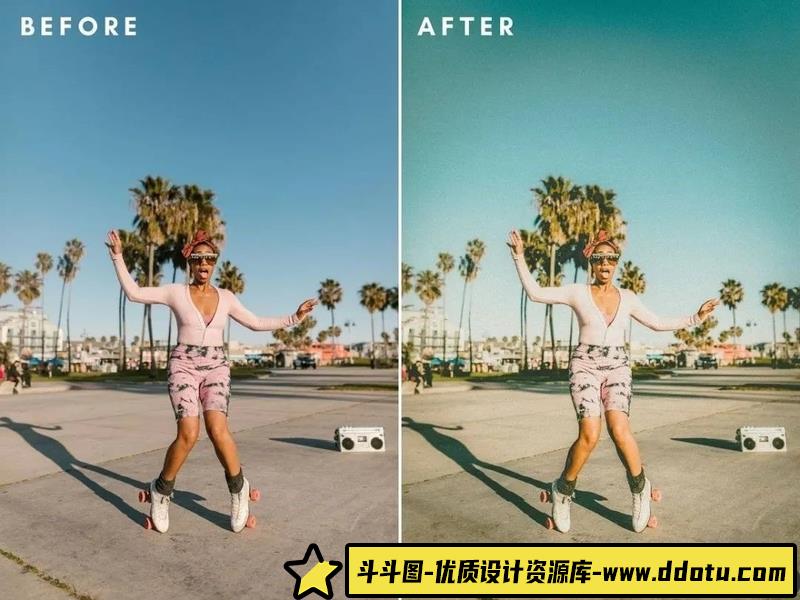 [胶片LR预设]80年代复古肖像风景旅行摄影Lightroom预设-斗斗图