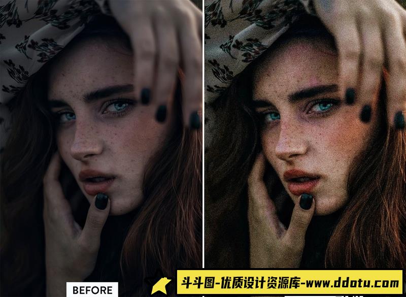 [胶片LR预设]电影复古颗粒胶片人像后期调色Lightroom预设intageVibesLightroomPresets