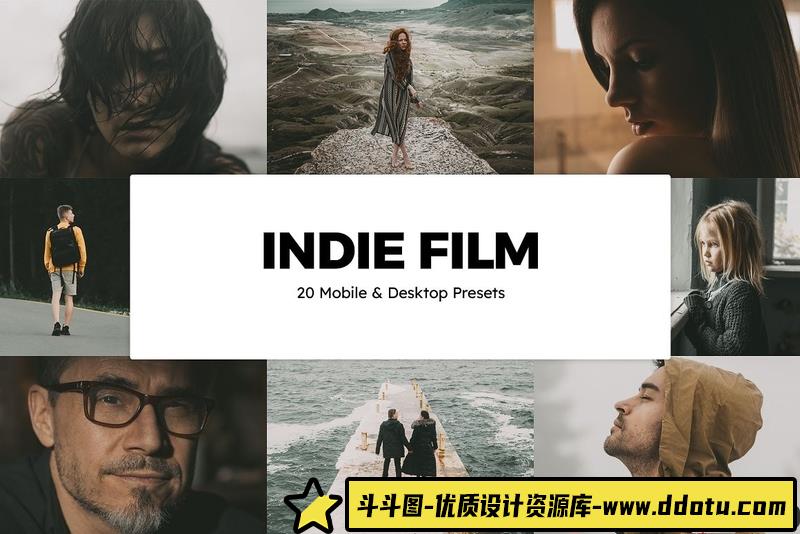 [胶片LR预设]独立电影胶片Lightroom预设移动lr预设LUT预设 Indie Film Lightroom Presets LUTs-斗斗图