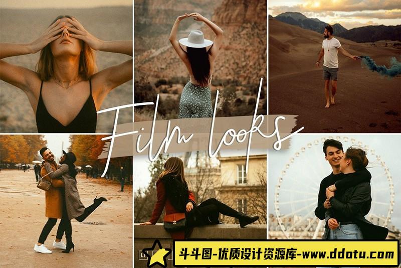 [胶片LR预设]复古电影胶片人像LR预设-斗斗图