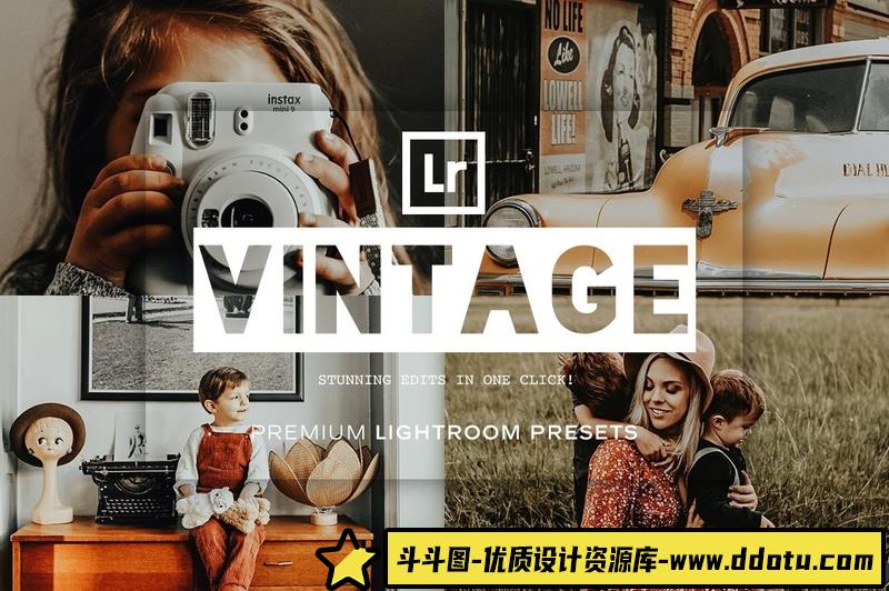 [胶片LR预设]复古胶片Lightroom预设与手机版lr预设 Vintage Lightroom Presets-斗斗图