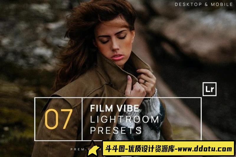 [胶片LR预设]高端电影氛围后期调色Lightroom预设+移动调色滤镜 Film Vibe Lightroom Presets-斗斗图