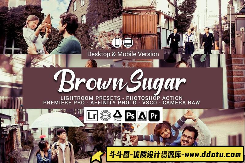 [胶片LR预设]古典红糖色胶片Lightroom预设-斗斗图