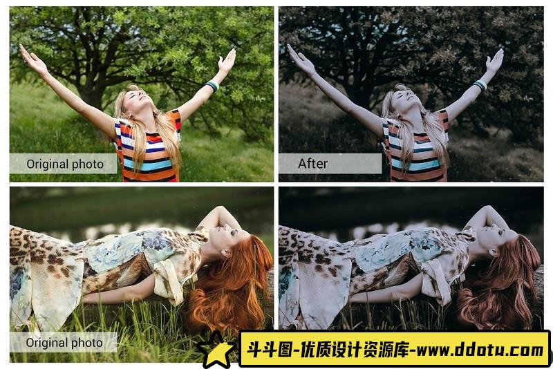 [胶片LR预设]黑暗森林情绪胶片人像Lightroom预设