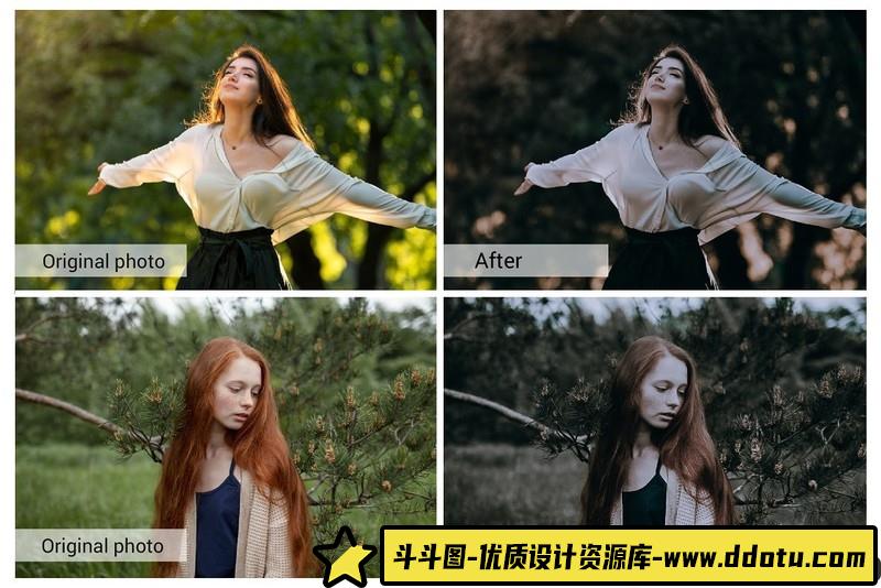 [胶片LR预设]黑暗森林情绪胶片人像Lightroom预设