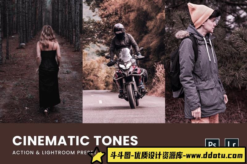 [胶片LR预设]经典电影胶片黄色调和 Lightrom预设与移动版LR预设Photoshop动作-斗斗图
