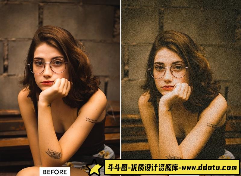 [胶片LR预设]经典胶卷相机颗粒胶片效果LR预设 FILM LOOK高级Lightroom预设-斗斗图
