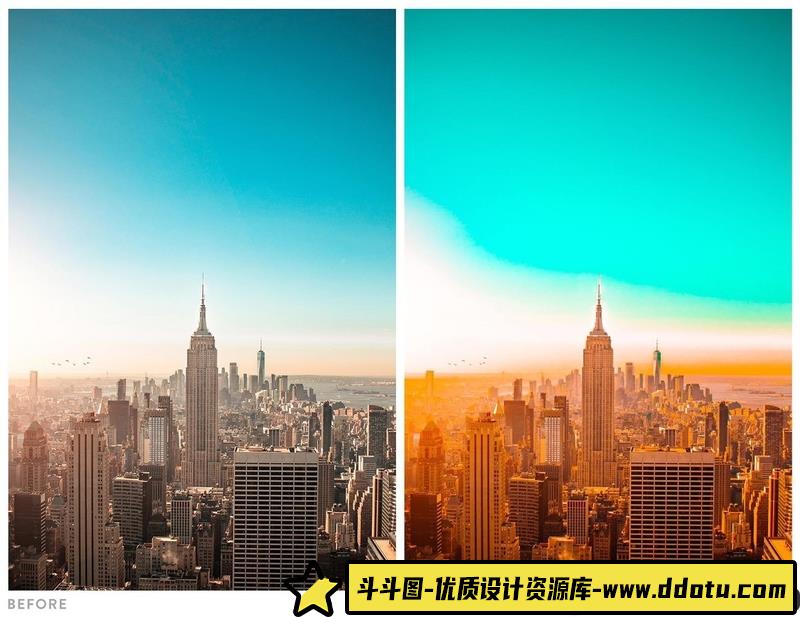 [胶片LR预设]经典胶片风橙色和深绿色Lightroom预设OrangeTealLightroomPresets