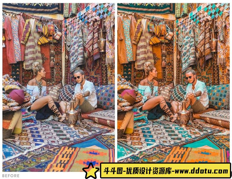 [胶片LR预设]经典胶片风橙色和深绿色Lightroom预设OrangeTealLightroomPresets