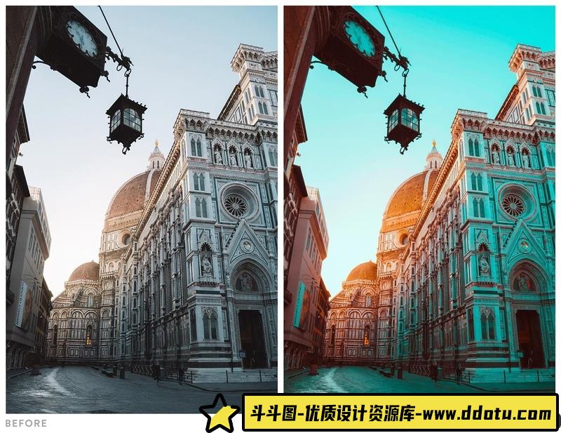 [胶片LR预设]经典胶片风橙色和深绿色Lightroom预设OrangeTealLightroomPresets