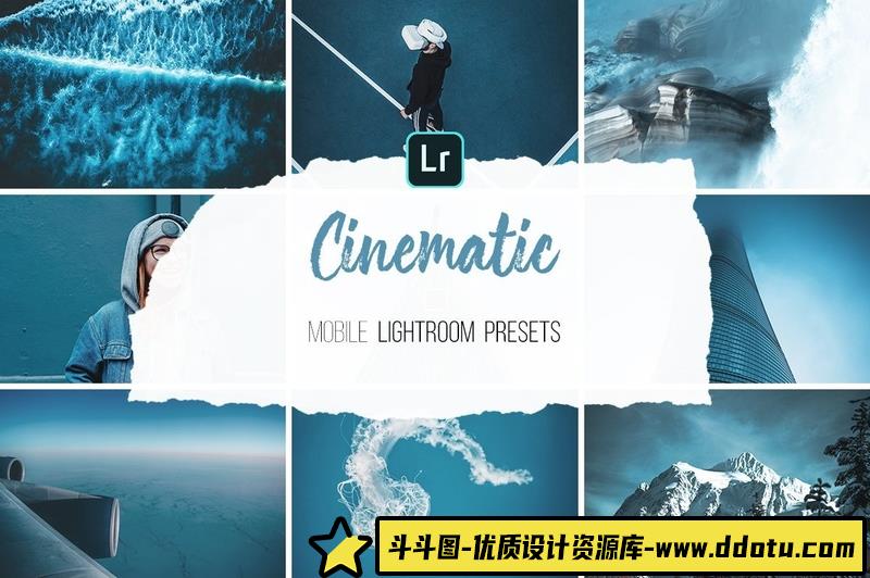 [胶片LR预设]蓝调电影胶片后期调色Lightroom预设LightroomPresets-Cinematic-斗斗图