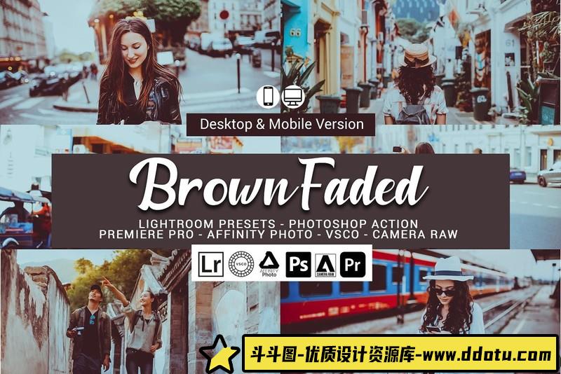 [胶片LR预设]历史名城旅拍褪色胶片Lightroom预设-斗斗图