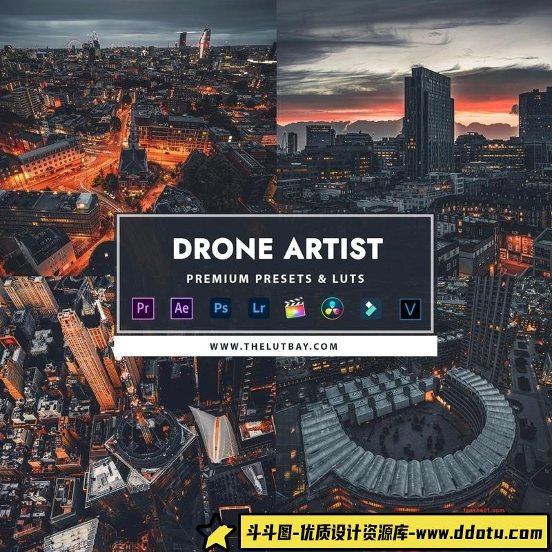 [旅拍LR预设]航拍调色利器——DroneArtist拍电影风光大片Lightroom预设及LUT预设-斗斗图