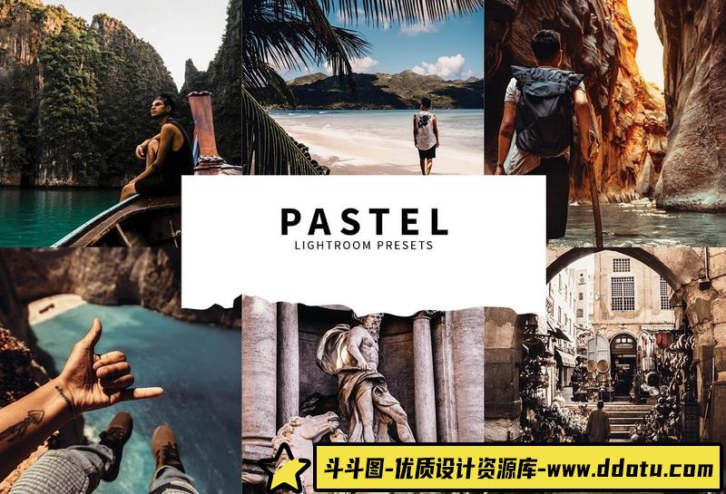 [旅拍LR预设]10种柔和旅拍电影胶片色调Lightroom预设PastelLightroomPresets-斗斗图