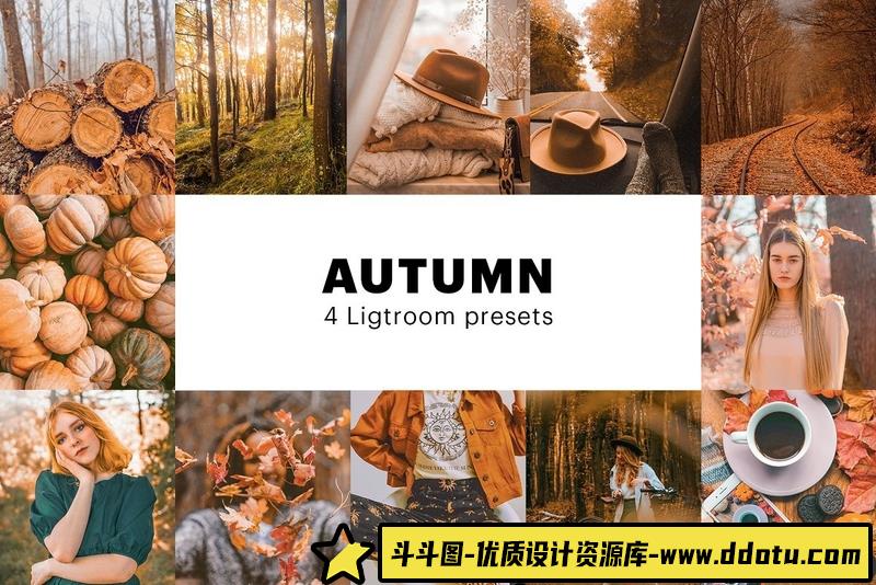 [旅拍LR预设]INS风秋季色调旅拍风光人像LR预设+移动APP预设 4 Autumn Lightroom Presets-斗斗图