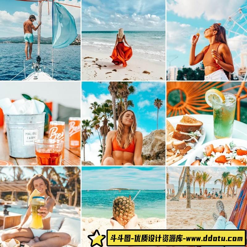 [旅拍LR预设]INS旅拍通透暖色调Lightroom预设-斗斗图